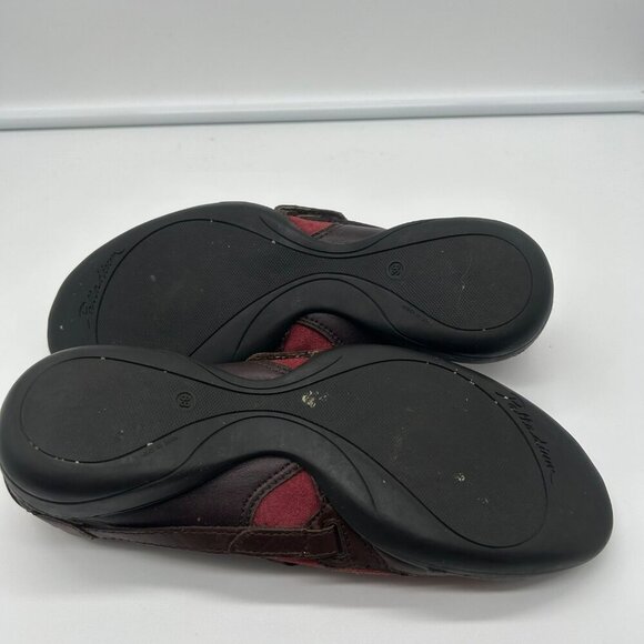 Palladium Mary Jane Comfort Shoes‎ Women 7 Suede Leather Adjustable Red Brown - Picture 8 of 8